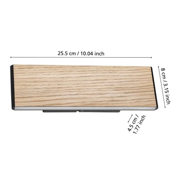 Aplique de pared LED rectangular con chapa de roble CLIMENE, 2x4,2W 3000K 1000Lm