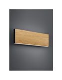 Luminária de parede retangular LED CLIMENE com folheado de carvalho, 2x4,2W 3000K 1000Lm