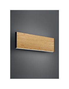 Aplique de pared LED rectangular con chapa de roble CLIMENE, 2x4,2W 3000K 1000Lm 2
