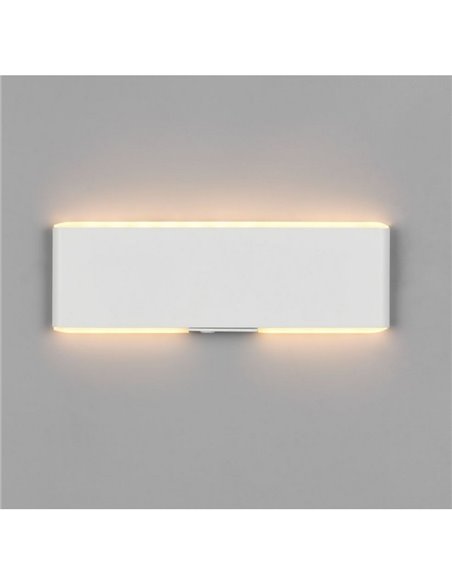 Applique murale LED plate Conchita 22 cm, montée et descente, 2 W, 200 lm, 2 700 - 6 500 K, IP20, blanche