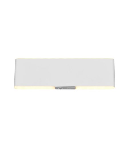 Applique murale LED plate Conchita 22 cm, montée et descente, 2 W, 200 lm, 2 700 - 6 500 K, IP20, blanche