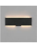 Aplique LED de pared CONCHITA 22cm luz arriba y abajo, 2W 200lm, 2700 - 6500K IP20 Negro