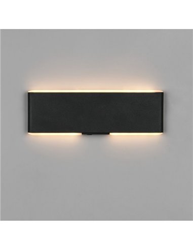 Aplique LED de pared CONCHITA 22cm luz arriba y abajo, 2W 200lm, 2700 - 6500K IP20 Negro