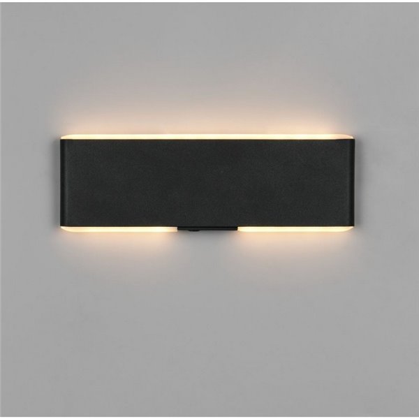 Aplique LED Conchita, 22 cm, luz ascendente e descendente, 2W 200 lm, 2700 - 6500K, IP20, preto