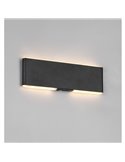 Aplique LED de pared CONCHITA 22cm luz arriba y abajo, 2W 200lm, 2700 - 6500K IP20 Negro