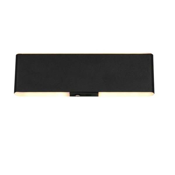 Aplique LED de pared CONCHITA 22cm luz arriba y abajo, 2W 200lm, 2700 - 6500K IP20 Negro
