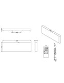 Aplique LED de pared CONCHITA 22cm luz arriba y abajo, 2W 200lm, 2700 - 6500K IP20 Negro