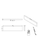 Aplique LED de pared CONCHITA 32cm luz arriba y abajo, 3W 300lm, 2700 - 6500K IP20 Blanco