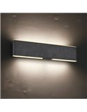 Aplique LED de pared CONCHITA rectangular 32cm 3W 300lm, 2700 - 6500K IP20 Negro