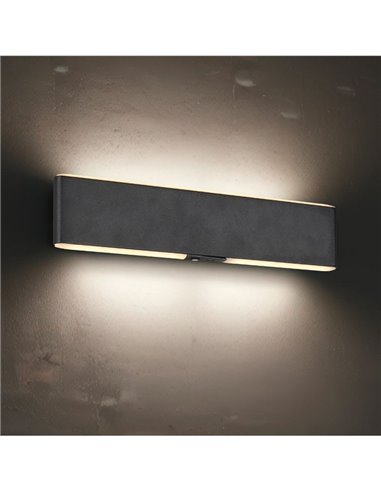 Aplique LED de pared CONCHITA rectangular 32cm 3W 300lm, 2700 - 6500K IP20 Negro