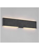 Aplique LED de pared CONCHITA rectangular 32cm 3W 300lm, 2700 - 6500K IP20 Negro