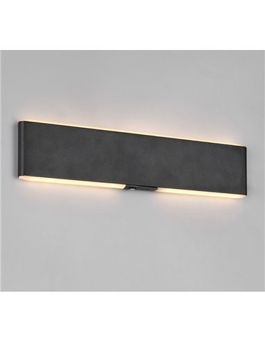 Aplique LED de pared CONCHITA rectangular 32cm 3W 300lm, 2700 - 6500K IP20 Negro