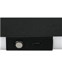 Aplique LED de pared CONCHITA rectangular 32cm 3W 300lm, 2700 - 6500K IP20 Negro
