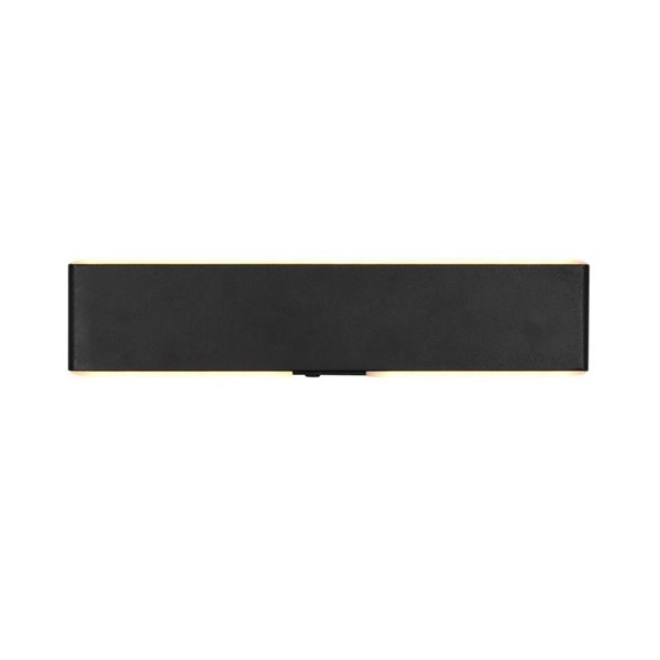 Aplique LED de pared CONCHITA rectangular 32cm 3W 300lm, 2700 - 6500K IP20 Negro