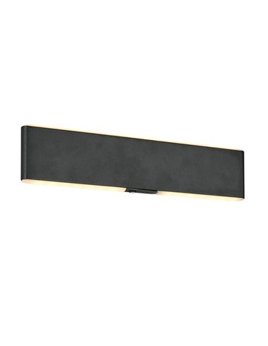 Aplique LED de pared CONCHITA rectangular 32cm 3W 300lm, 2700 - 6500K IP20 Negro