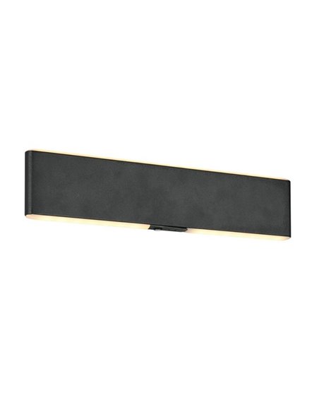 Aplique LED de pared CONCHITA rectangular 32cm 3W 300lm, 2700 - 6500K IP20 Negro