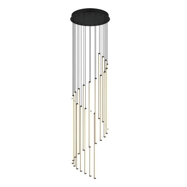 Lámpara de techo LED BAXTER con luces colgantes 70W 8300lm, 2300+3000+4000K IP20 Negro