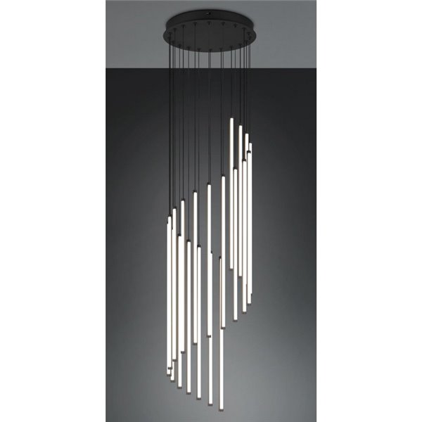 Lámpara de techo LED BAXTER con luces colgantes 70W 8300lm, 2300+3000+4000K IP20 Negro