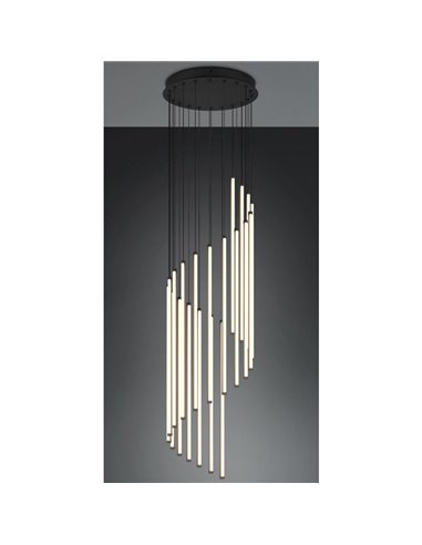 Lámpara de techo LED BAXTER con luces colgantes 70W 8300lm, 2300+3000+4000K IP20 Negro