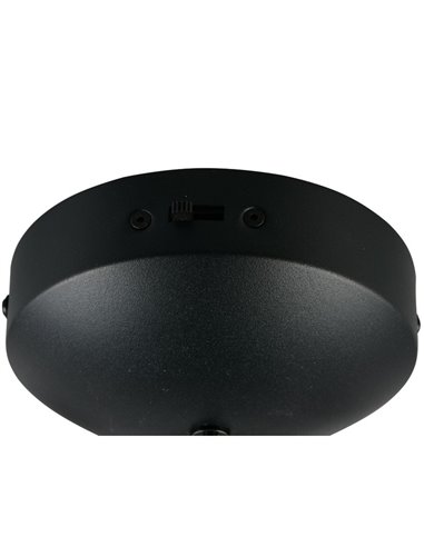 Lámpara de techo colgante LED 1 luz MELITA 6W 600lm, 2300+3000+4000K IP20 Negro