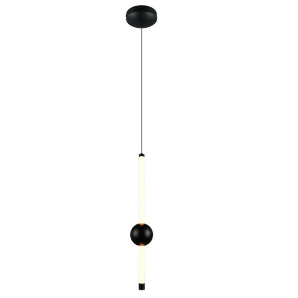 Lámpara de techo colgante LED 1 luz MELITA 6W 600lm, 2300+3000+4000K IP20 Negro