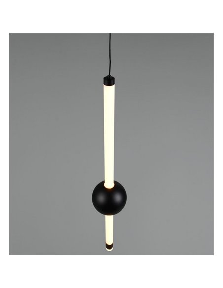 Lámpara de techo colgante LED 1 luz MELITA 6W 600lm, 2300+3000+4000K IP20 Negro