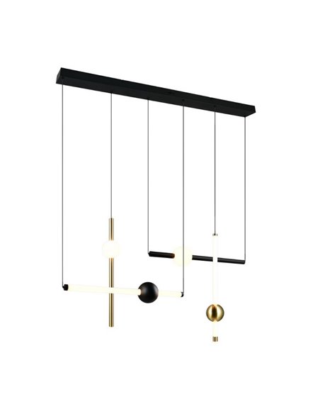 Plafonnier LED MELITA avec plusieurs lumières, 21 W, 2 500 lm, 2 300 + 3 000 + 4 000 K, IP20, noir