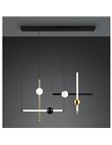Lámpara te techo LED MELITA varias luces 21W 2500lm, 2300+3000+4000K IP20 Negro