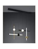 Lámpara te techo LED MELITA varias luces 21W 2500lm, 2300+3000+4000K IP20 Negro