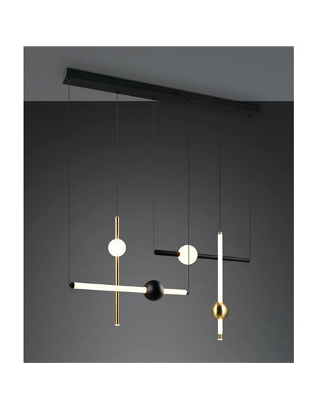 Lámpara te techo LED MELITA varias luces 21W 2500lm, 2300+3000+4000K IP20 Negro