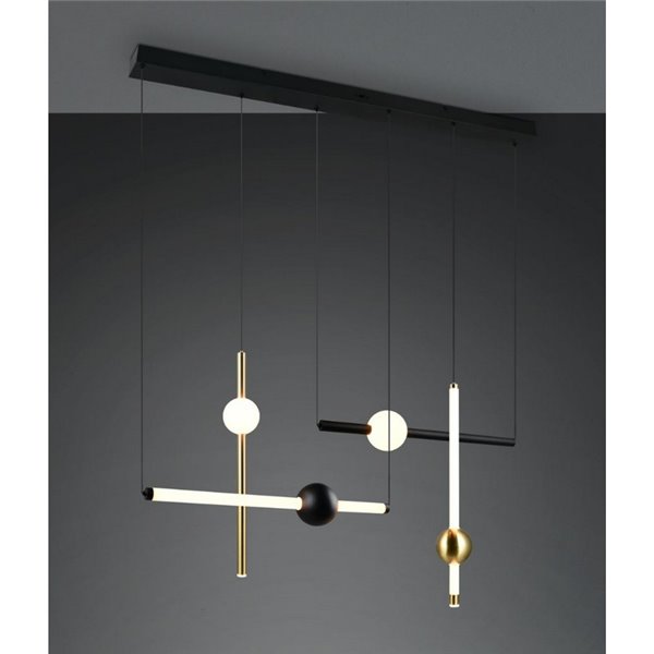 Lámpara te techo LED MELITA varias luces 21W 2500lm, 2300+3000+4000K IP20 Negro