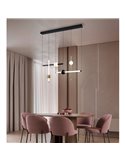 Lámpara te techo LED MELITA varias luces 21W 2500lm, 2300+3000+4000K IP20 Negro