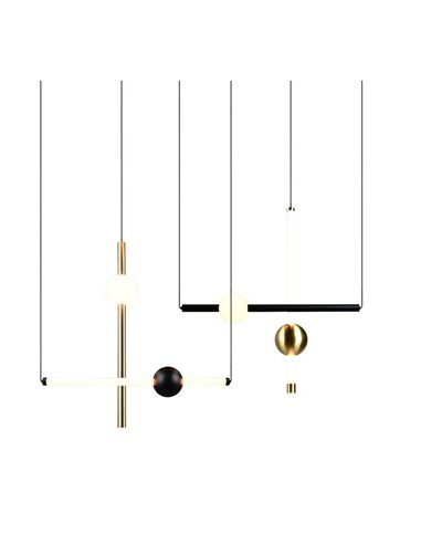 Luminária de teto LED MELITA com várias luzes, 21W, 2500lm, 2300+3000+4000K, IP20, preta