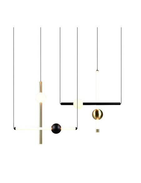 Lámpara te techo LED MELITA varias luces 21W 2500lm, 2300+3000+4000K IP20 Negro