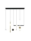 Lámpara te techo LED MELITA varias luces 21W 2500lm, 2300+3000+4000K IP20 Negro