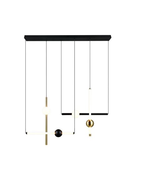 Lámpara te techo LED MELITA varias luces 21W 2500lm, 2300+3000+4000K IP20 Negro