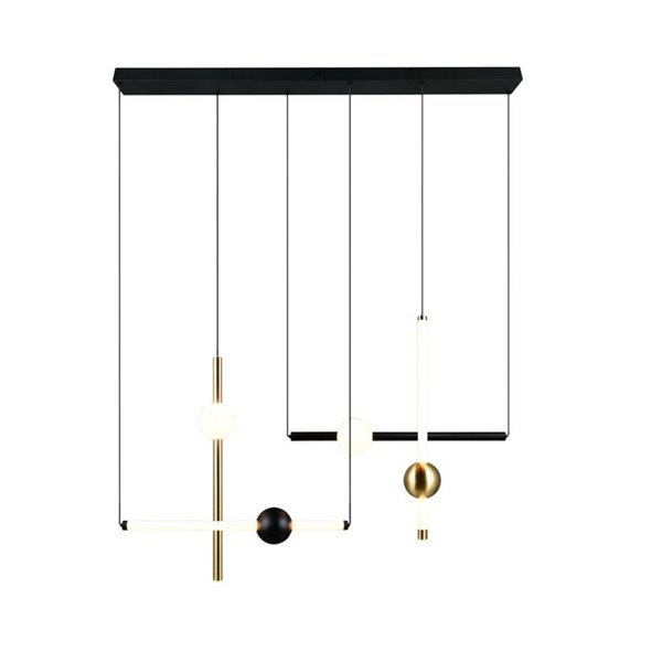 Lámpara te techo LED MELITA varias luces 21W 2500lm, 2300+3000+4000K IP20 Negro