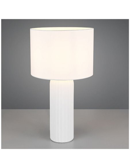 Lámpara de sobremesa de cerámica BLAIR, grande, bombilla excl. E27 max. 10W IP20 Blanco