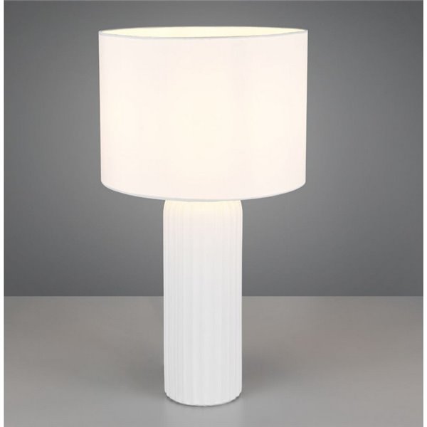 Lámpara de sobremesa de cerámica BLAIR, grande 51cm, bombilla excl. E27 max. 10W IP20 Blanco