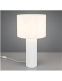 Lámpara de sobremesa BLAIR de cerámica, pequeña 36cm, bombilla excl. E27 max. 10W IP20 Blanco