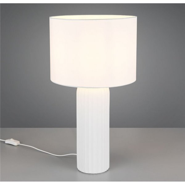 Lámpara de sobremesa BLAIR de cerámica, pequeña 36cm, bombilla excl. E27 max. 10W IP20 Blanco