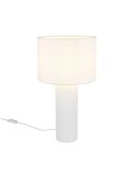 Lámpara de sobremesa BLAIR de cerámica, pequeña 36cm, bombilla excl. E27 max. 10W IP20 Blanco