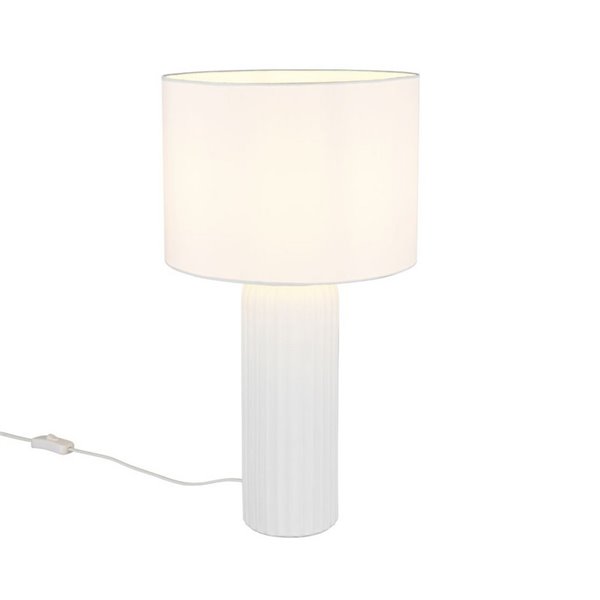 Lámpara de sobremesa BLAIR de cerámica, pequeña 36cm, bombilla excl. E27 max. 10W IP20 Blanco