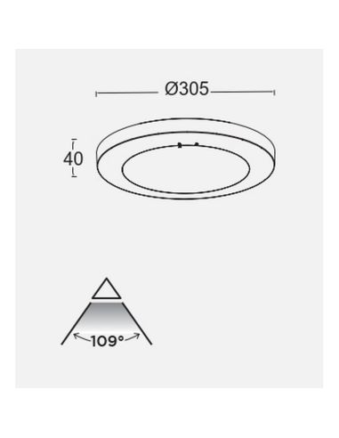 Plafon LED para exterior antracite...
