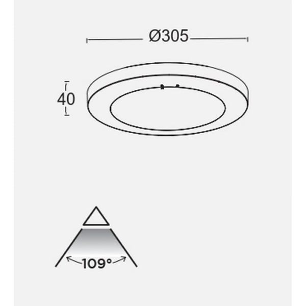 Plafón de Techo LED exterior KAYAH...