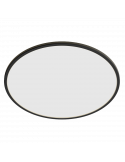 Plafón LED exterior redondo extraplano negro SuperSlim