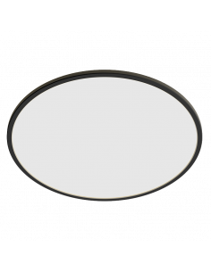 Plafón LED exterior redondo extraplano negro SuperSlim