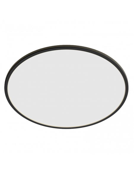 Plafón LED exterior redondo extraplano negro SuperSlim