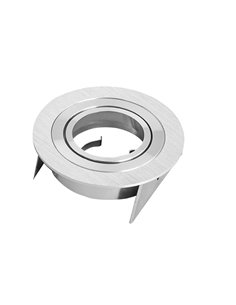 Aro empotrable de techo nickel BÁSICO GU10, Ø95mm, corte 80mm