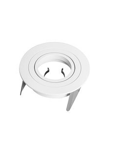 Aro empotrable de techo blanco BÁSICO GU10, Ø95mm, corte 80mm